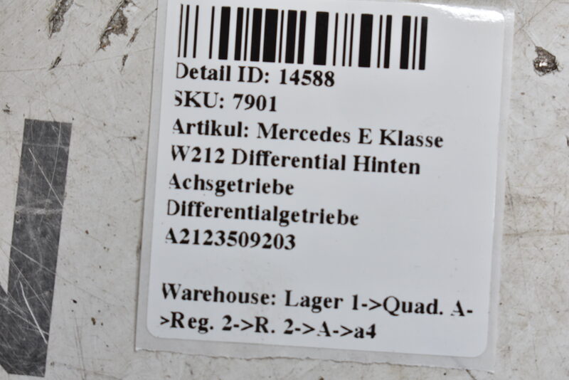 Mercedes E W212 W207 C207 A207 Differential Hinten Achsgetriebe A2123509203 Bild 6