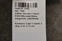 Mercedes C Klasse W204 Differential Hinten Achsgetriebe A2043504666 Bild 6
