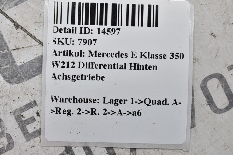 Mercedes E 350 CDI W212 Differential Hinten Achsgetriebe Differentialgetriebe Bild 5
