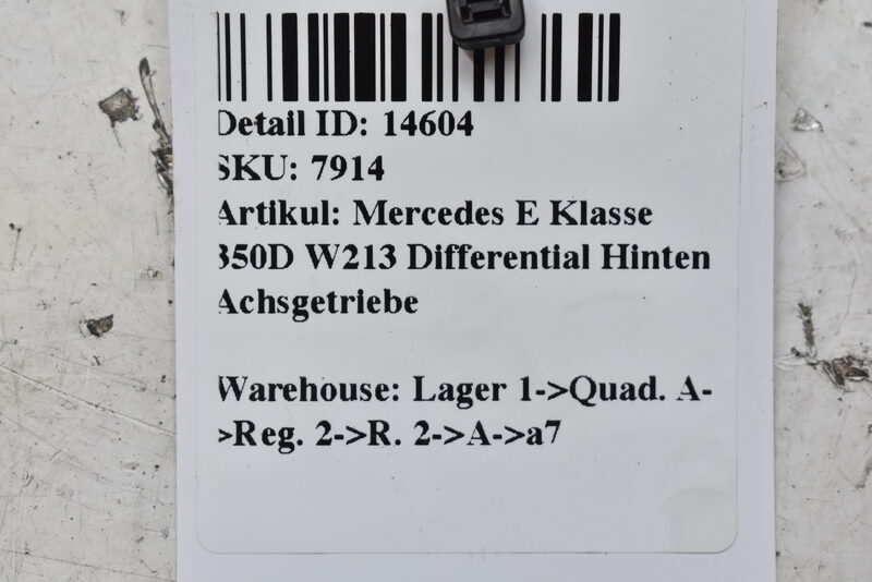 Mercedes E Klasse 350D W213 Differential Hinten Achsgetriebe A2053509307 Bild 5