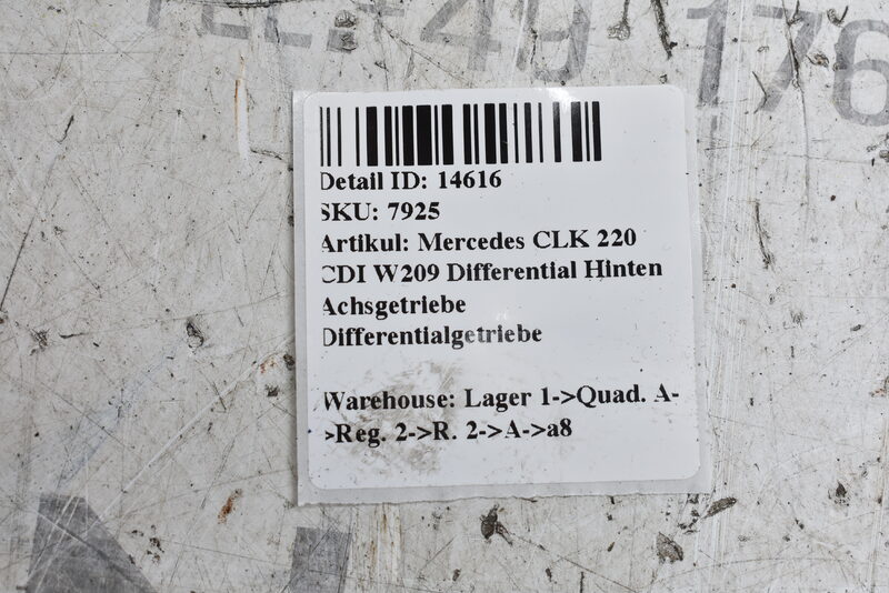 Mercedes CLK 220 CDI W209 Differential Hinten Achsgetriebe Differentialgetriebe Bild 5