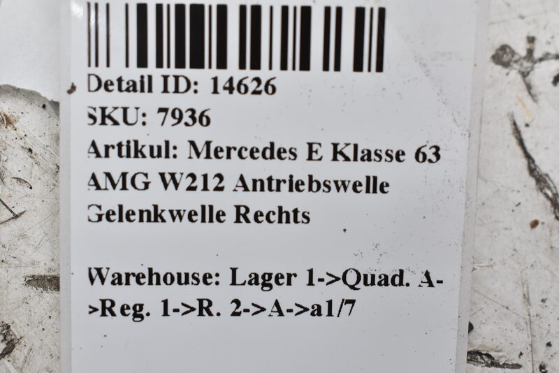 Mercedes E63 AMG W212  Antriebswelle Gelenkwelle Rechts Bild 5