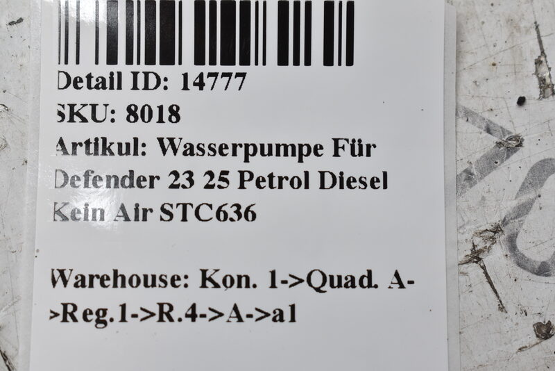 Wasserpumpe Für Defender 23 25 Petrol Diesel Kein Air STC636 Bild 7