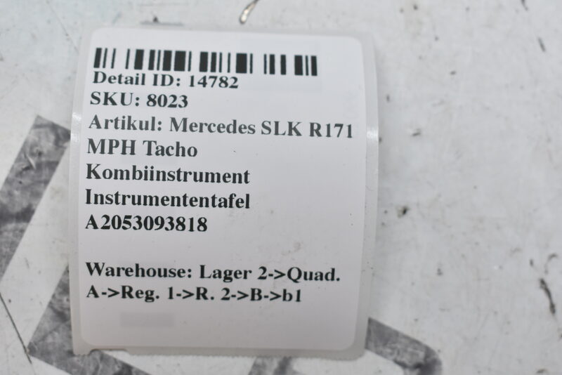 Mercedes SLK R171 MPH Tacho Kombiinstrument Instrumententafel A1715403747 Bild 5