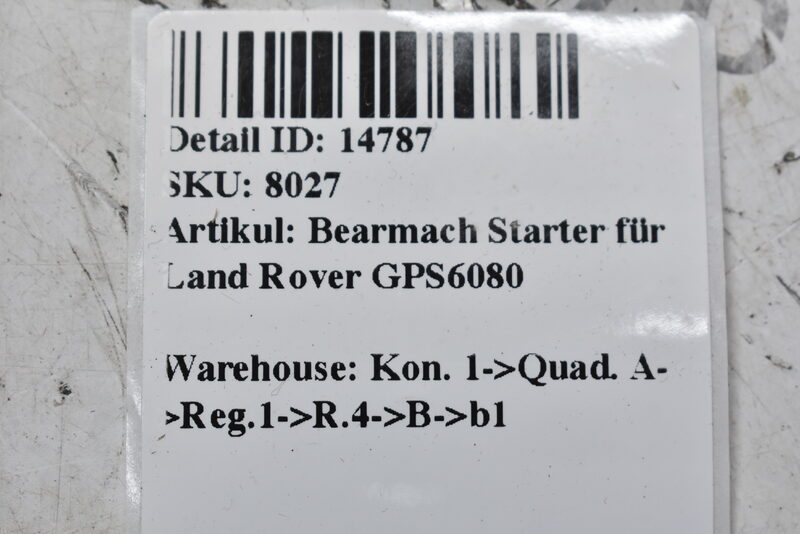 Anlasser Bearmach Starter für Land Rover GPS6080 RTC 5233 PRC 6613N Bild 5