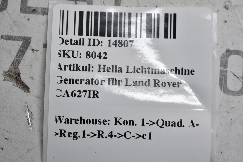 Hella Lichtmaschine Generator für Land Rover CA627IR Bild 5