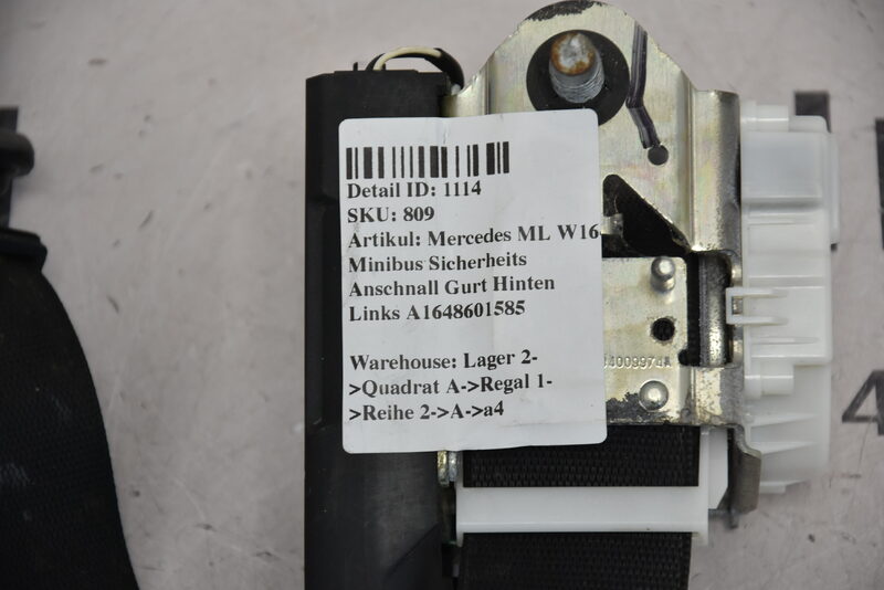 Mercedes ML W164  Sicherheits Anschnall Gurt Hinten Links A1648601585 Bild 3