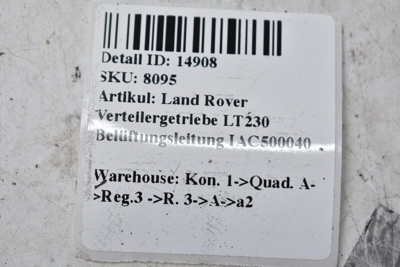 Land Rover Verteilergetriebe LT230 Belüftungsleitung IAC500040 Bild 5
