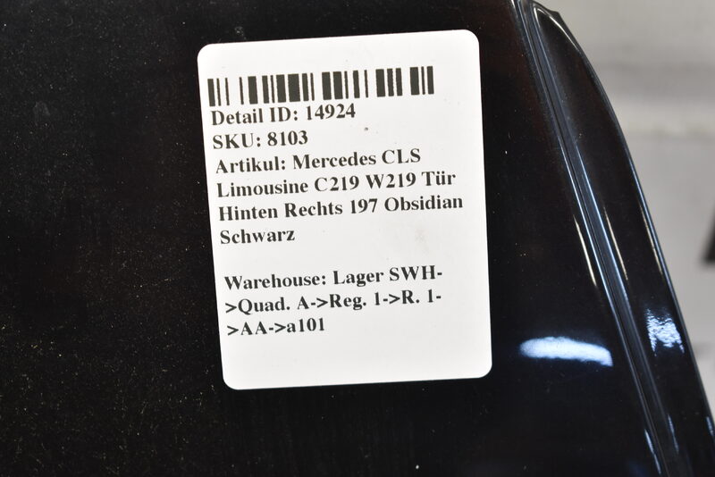 Mercedes CLS Limousine C219 W219 Tür Hinten Rechts 197 Obsidian Schwarz Bild 5