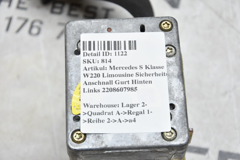 Mercedes S Klasse W220  Limo. Sicherheits Anschnall Gurt Hinten Links 2208607985 Bild 3