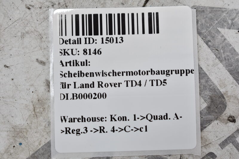 Scheibenwischermotorbaugruppe für Land Rover TD4 / TD5 DLB000200 Bild 5