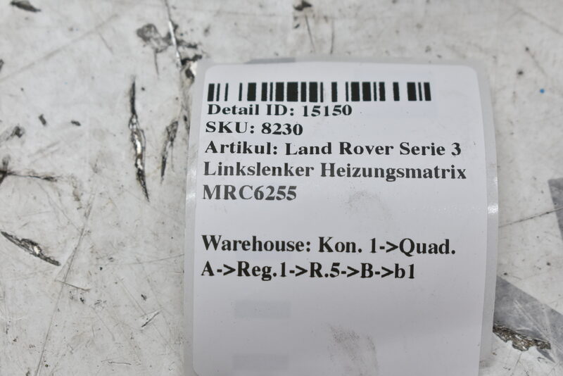 Land Rover Serie 3 Linkslenker Heizungsmatrix MRC6255 Bild 5
