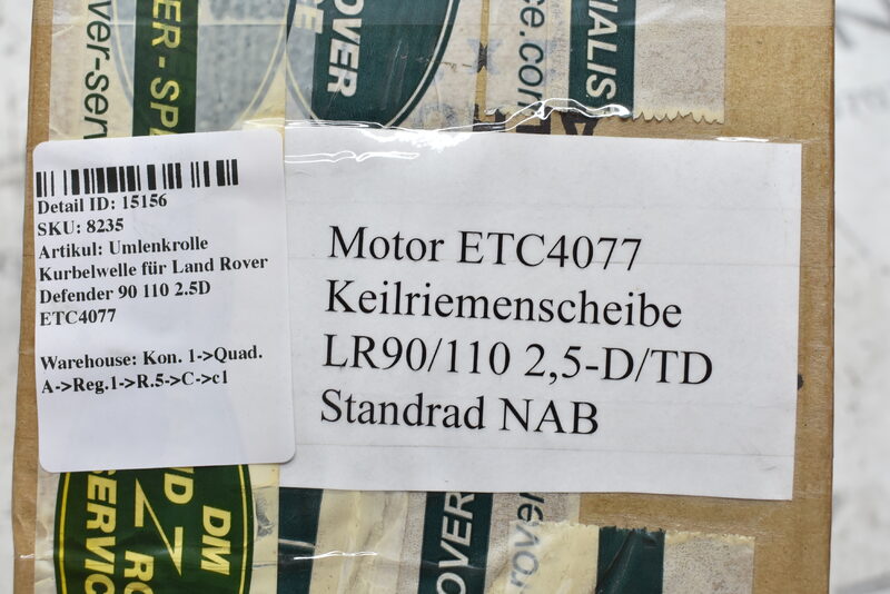 Umlenkrolle Kurbelwelle für Land Rover Defender 90 110 2.5D ETC4077 Bild 4