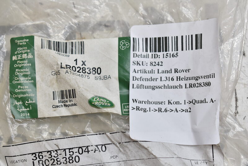 Land Rover Defender L316 Heizungsventil Entlüftungsschlauch LR028380 Bild 3