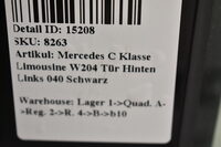 Mercedes C Klasse Limousine W204  Tür Hinten Links 040 Schwarz Bild 8
