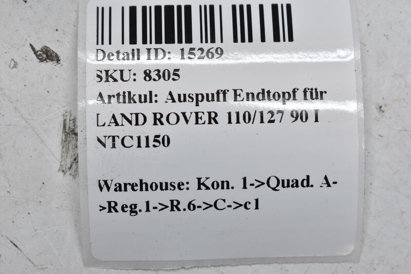 Auspuff Endtopf für LAND ROVER 110/127 90 I NTC1150 Bild 6