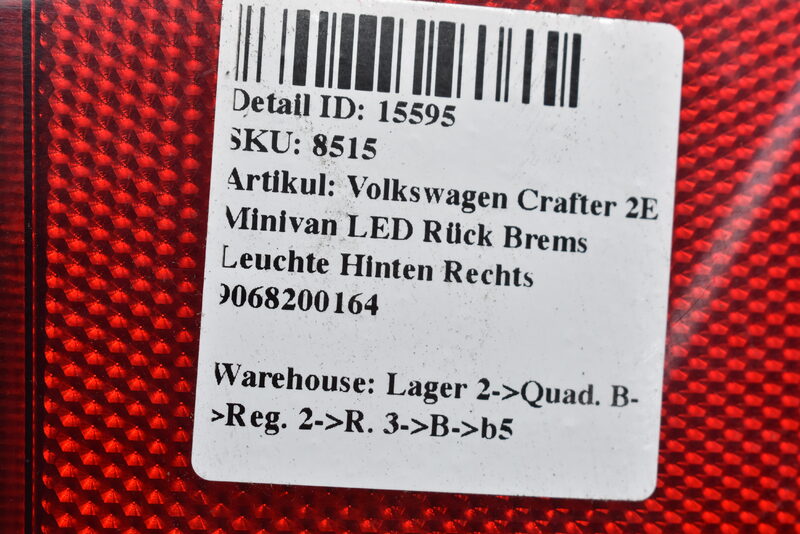 Volkswagen Crafter 2E Rück Brems Leuchte Hinten Rechts 9068200164 Bild 7