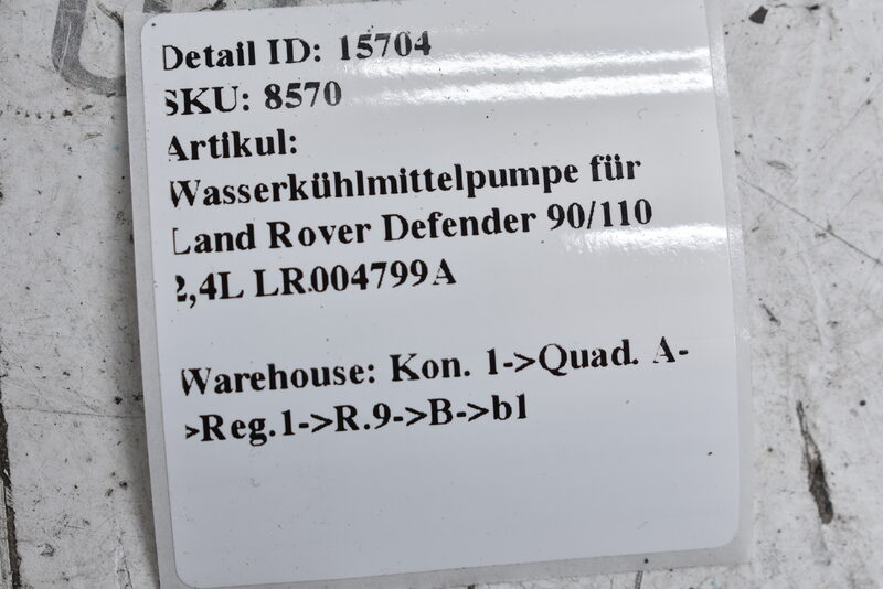 Wasserkühlmittelpumpe für Land Rover Defender 90/110 2,4L LR004799A Bild 5