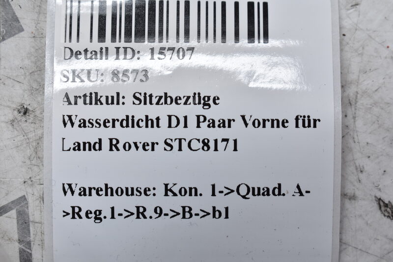 Sitzbezüge Wasserdicht D1 Paar Vorne für Land Rover STC8171 Bild 6
