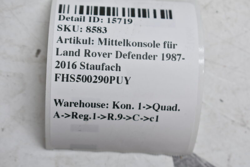 Mittelkonsole für Land Rover Defender 1987-2016 Staufach FHS500290PUY Bild 6