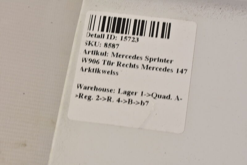 Mercedes Sprinter   W906  Tür Rechts Mercedes 147 Arktikweiss Bild 7