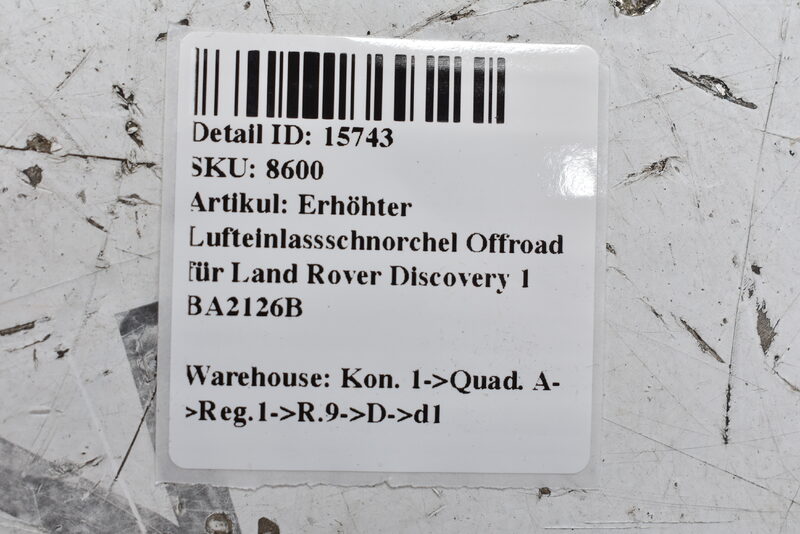 Erhöhter Lufteinlassschnorchel Offroad für Land Rover Discovery 1 BA2126B Bild 7