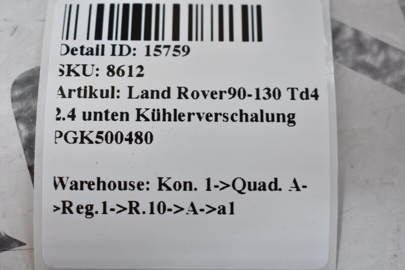 Land Rover90-130 Td4 2.4 unten Kühlerverschalung  PGK500480 Bild 6