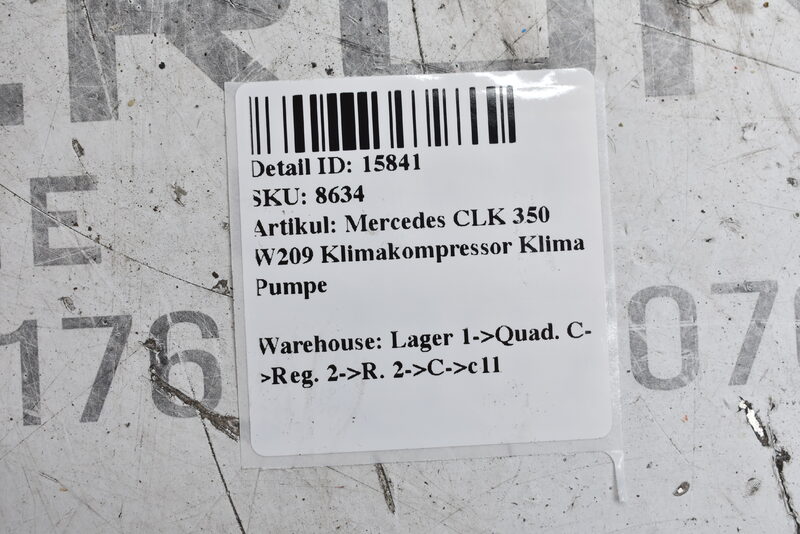 Mercedes CLK 350 W209  Klimakompressor Klima Pumpe Bild 5