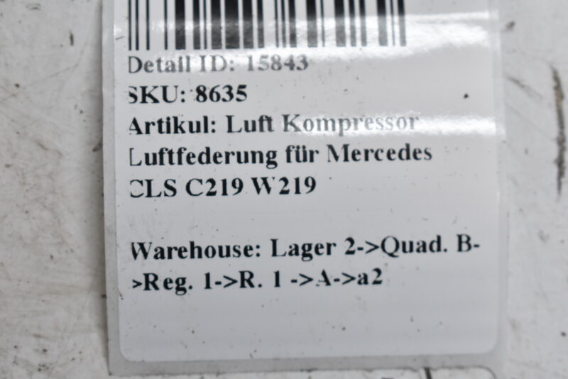 Luft Kompressor Luftfederung für Mercedes CLS E Klasse C219 W219  W211 Bild 5
