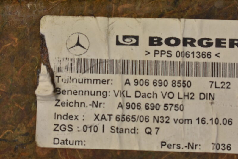 Mercedes Sprinter W906 Dachhimmel Himmel A9066908550 Bild 5