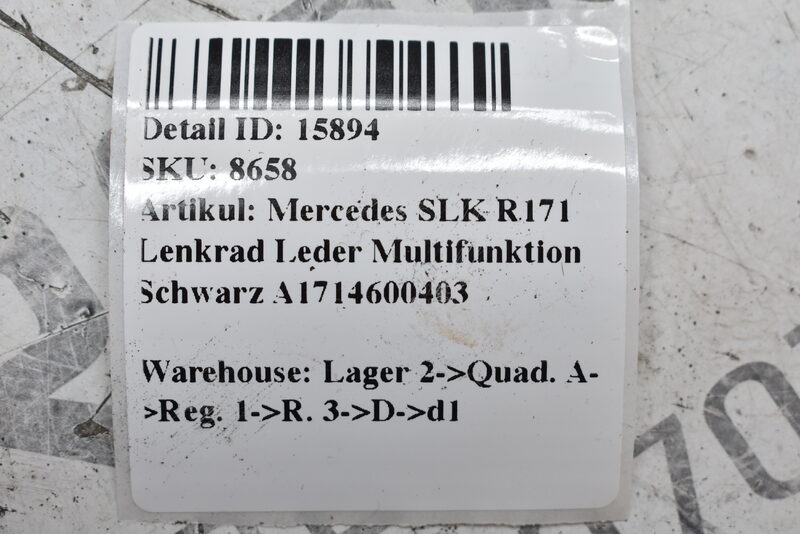 Mercedes SLK R171  Lenkrad Leder Multifunktion  Schwarz A1714600403 Bild 8