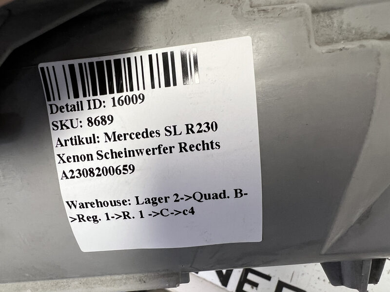 Mercedes SL R230 Xenon Scheinwerfer Rechts A2308200659 Bild 7