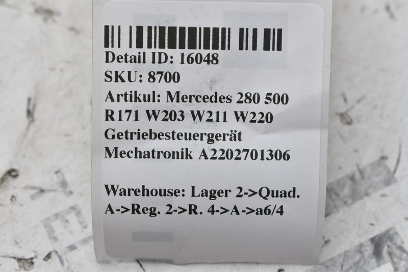 Mercedes 280 500 R171 W203 W211 W220 Getriebesteuergerät Mechatronik A2202701306 Bild 6