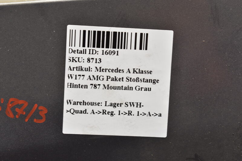 Mercedes A Klasse W177 AMG Paket Stoßstange Hinten 787 Mountain Grau Bild 9
