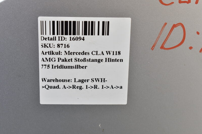 Mercedes CLA W118 AMG Paket Stoßstange Hinten 775 Iridiumsilber Bild 7