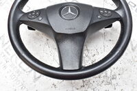 Mercedes C Klasse W204 Lenkrad Leder Multifunktion  Schwarz A2044601703 Bild 3