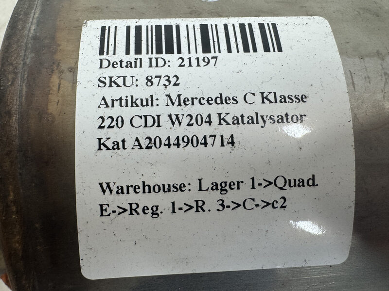Mercedes 200/220 CDI OM646 W204 W211 Katalysator Kat A2044904714 Bild 5