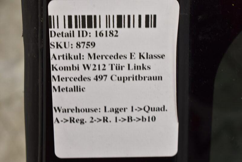 Mercedes E Klasse Kombi W212 Tür Hinten Links Mercedes 497 Cupritbraun Metallic Bild 6