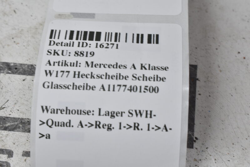 Mercedes A Klasse W177 Heckscheibe Scheibe Glasscheibe A1177401500 Bild 5