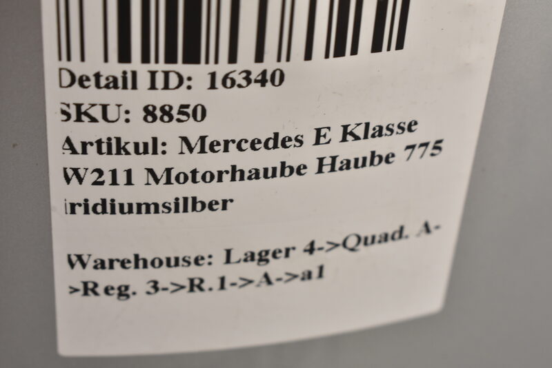 Mercedes E Klasse W211 Motorhaube Haube 775 iridiumsilber Bild 8