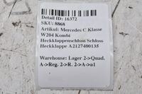 Mercedes C Klasse W204 Kombi Heckklappenschloss Schloss Heckklappe A2127400135 Bild 5
