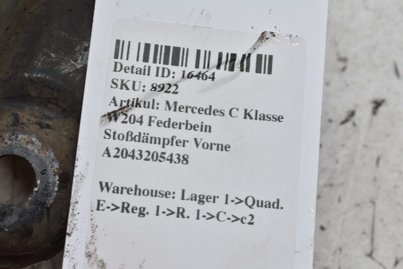 Mercedes C Klasse W204 Federbein Stoßdämpfer Vorne A2043205438 Bild 6