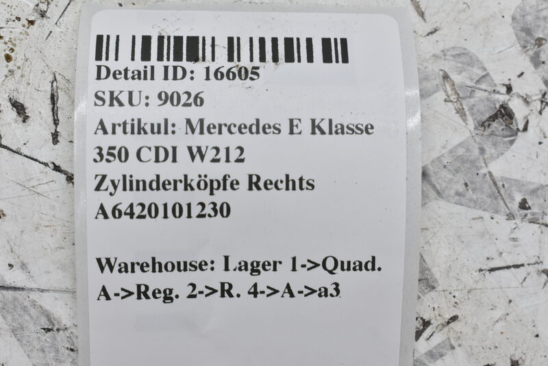 Mercedes E Klasse 350 CDI W212  Zylinderköpfe Rechts A6420101230 Bild 8