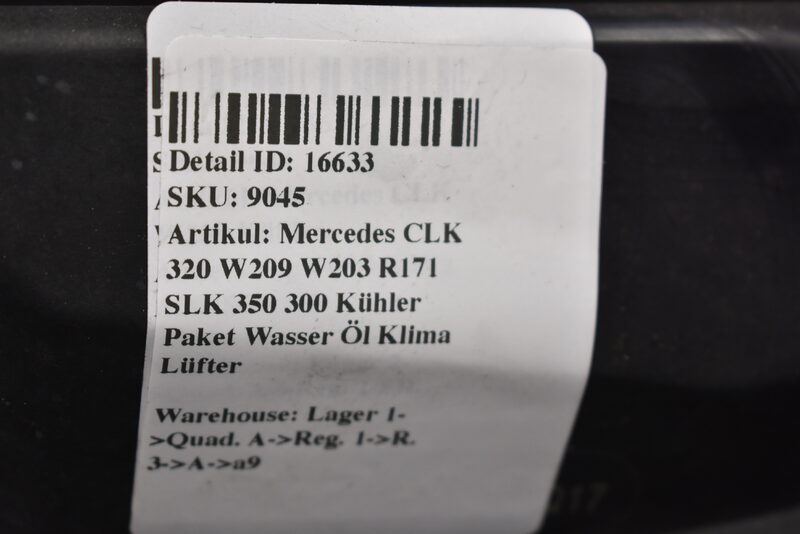 Mercedes CLK 320 W209 W203 R171 SLK 350 300 Kühler Paket Wasser Öl Klima Lüfter Bild 5