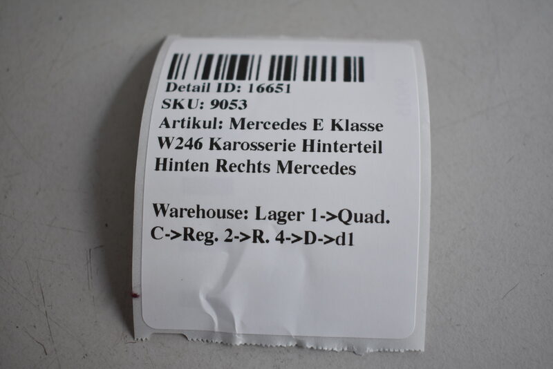 Mercedes E Klasse W246  Karosserie Hinterteil Hinten Rechts Mercedes Bild 5