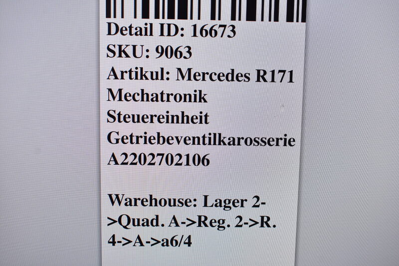 Mercedes  R171  Mechatronik Steuereinheit Getriebeventilkarosserie  A2202702106 Bild 7