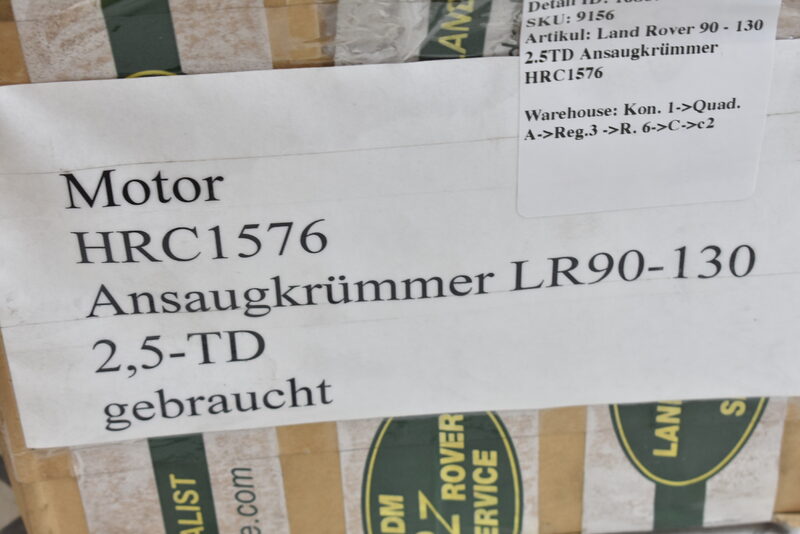 Land Rover 90 - 130 2.5TD Ansaugkrümmer HRC1576 Bild 5