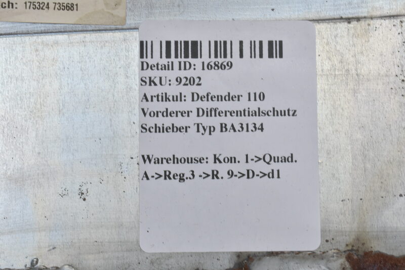 Defender 110 Vorderer Differentialschutz Schieber Typ BA3134 Bild 5