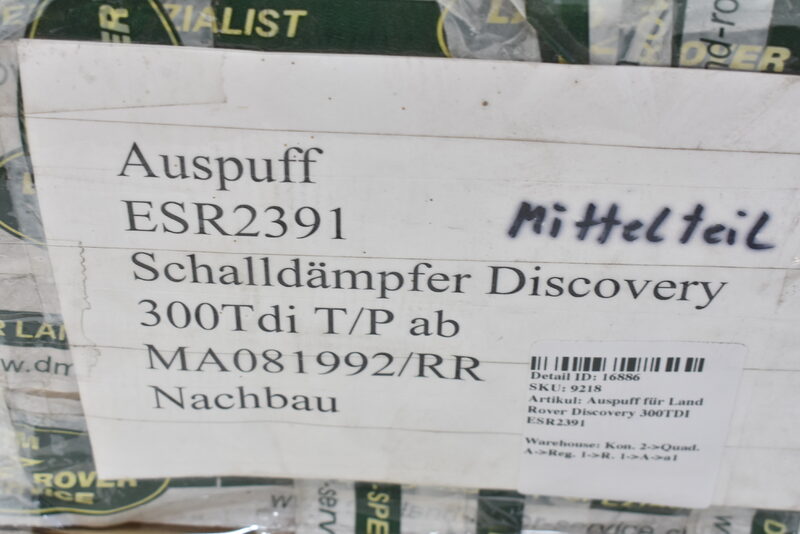 Auspuff für Land Rover Discovery 300TDI  ESR2391 Bild 4