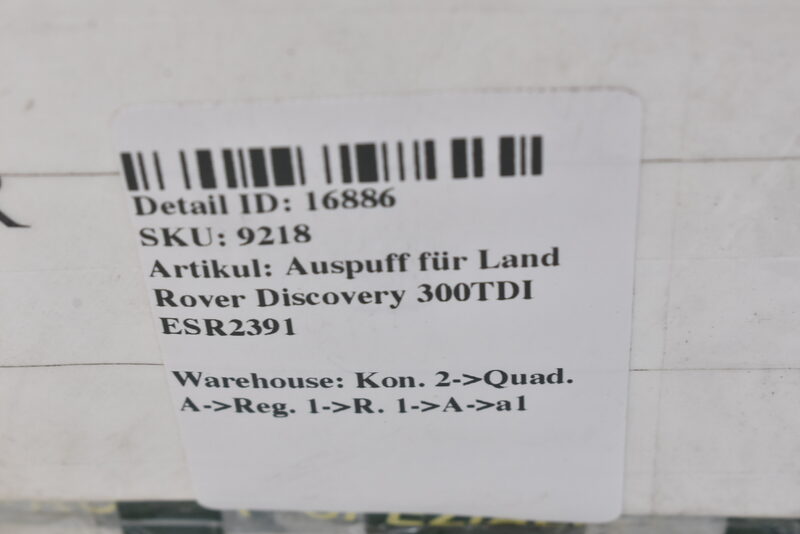 Auspuff für Land Rover Discovery 300TDI  ESR2391 Bild 5